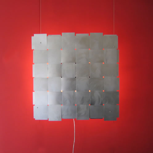 Mooie design wandlamp rvs lichtobjekt.